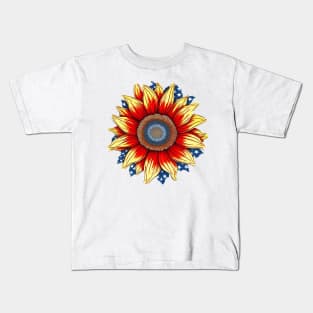 4th of July Sunflower #1 Kids T-Shirt